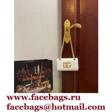 Dolce  &  Gabbana Calfskin 3.5 Chain phone bag White